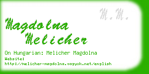 magdolna melicher business card